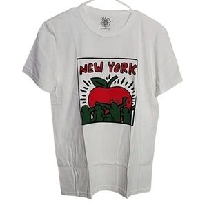 POP SHOP Keith Haring New York Apple T-shirt, Size Medium